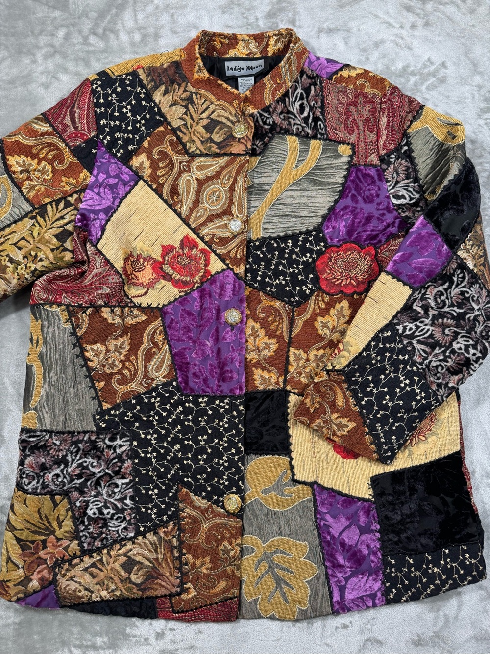 Indigo Moon Women's Patchwork Jacket Multicolour Size 1X